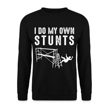 Scaffolding I Do My Own Stunts Scaffolding - Unisex Sweatshirt - black - Front - Alina (178cm) & Michal (187cm)