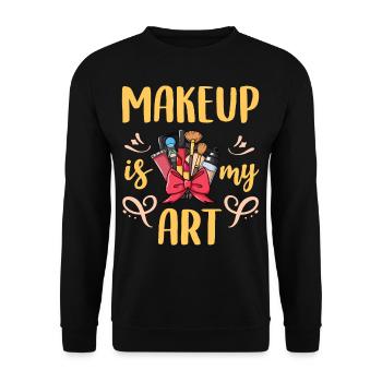 Schminke Kosmetiker Maskenbildner Kosmetik - Unisex Pullover - Schwarz - Vorne - Alina (178cm) & Michal (187cm)