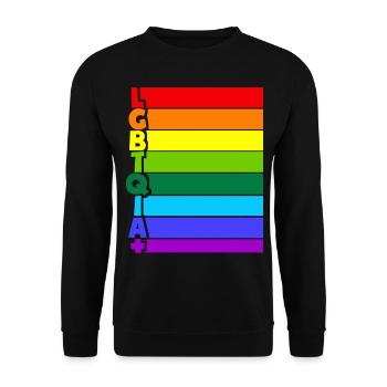 LGBTQIA Plus - Unisex Pullover - Schwarz - Vorne - Alina (178cm) & Michal (187cm)