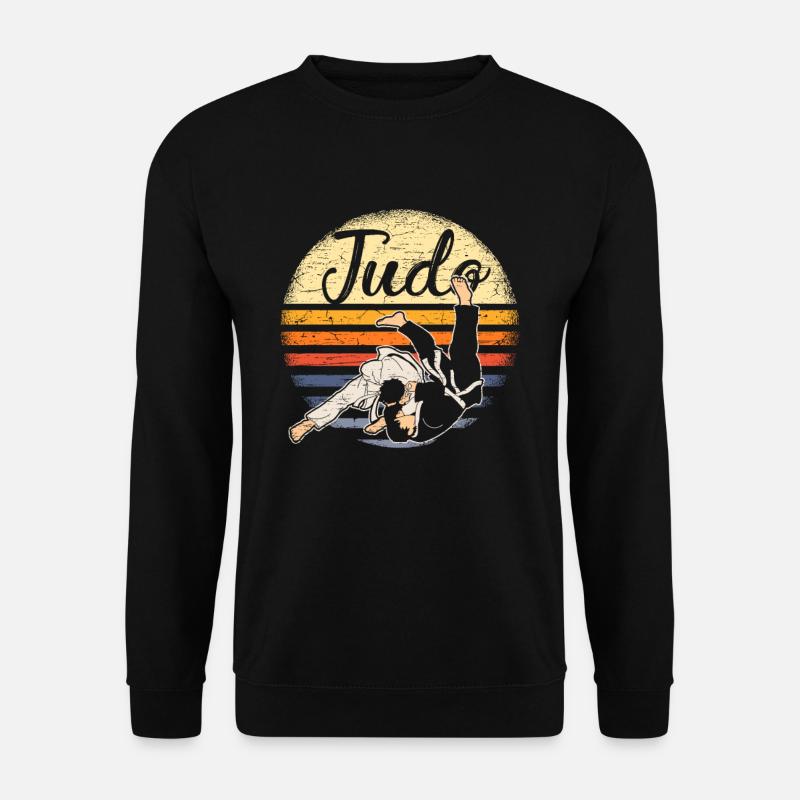 Retro Judo - Unisex Pullover - Schwarz