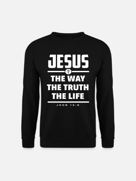 Jesus Saying Faith Gift - Unisex Sweatshirt - black