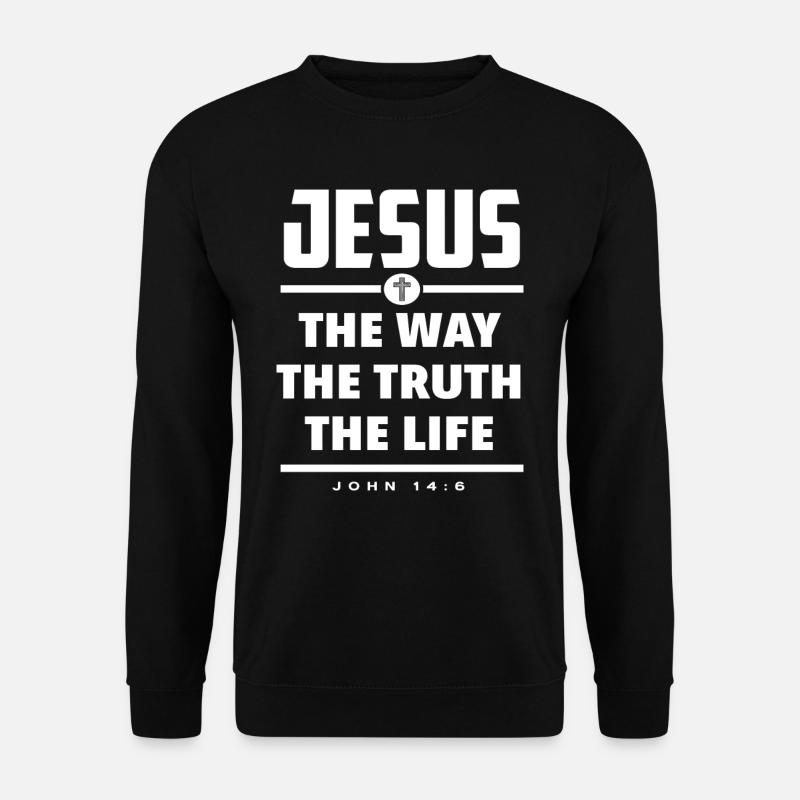 Jesus Saying Faith Gift - Unisex Sweatshirt - black