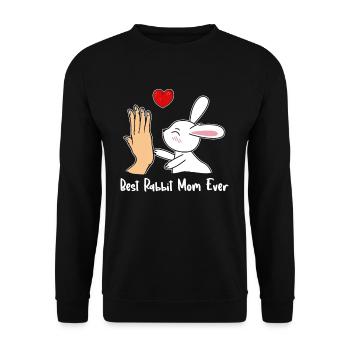 Best Rabbit Mom Ever - Unisex Sweatshirt - black - Front - Alina (178cm) & Michal (187cm)