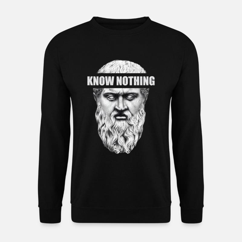 Platon Sokrates Aristoteles vide noget Delphi - Unisex sweater - sort