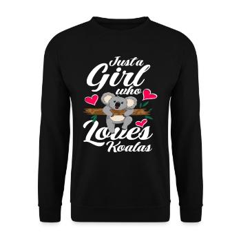 koala - Unisex Sweatshirt - black - Front - Alina (178cm) & Michal (187cm)