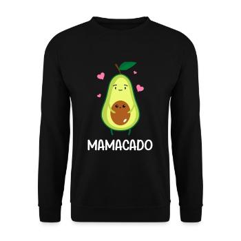 Mamacado Pregnant Avocado Mom - Sweat-shirt Unisexe - noir - Devant - Alina (178cm) & Michal (187cm)