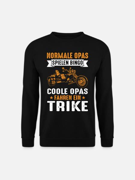 Normale Opas spielen Bingo Trike Fahrer Dreirad - Unisex Pullover - Schwarz