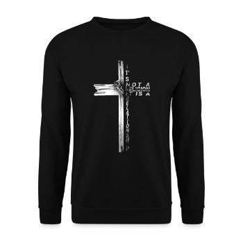 It’s not a religion it’s a relationship - Sweat-shirt Unisexe - noir - Devant - Alina (178cm) & Michal (187cm)