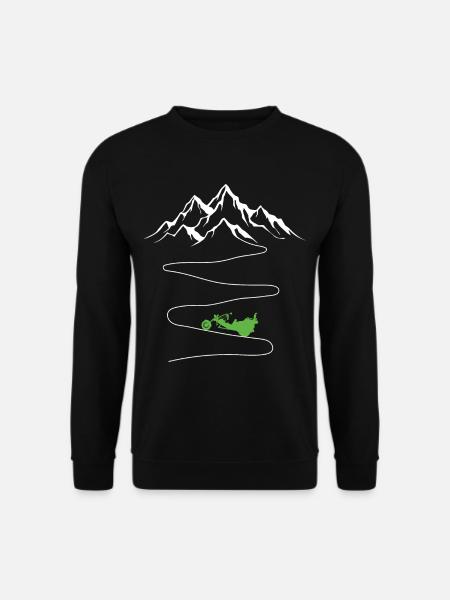 Trike Berge Kurven Fahren Triker Dreirad Trikes - Unisex Pullover - Schwarz