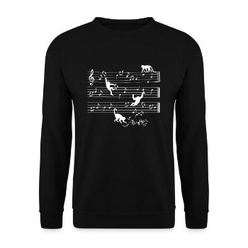 Monkeys Clef Music Notes Monkey Music Note - Unisex Sweatshirt - black - Front - Alina (178cm) & Michal (187cm)