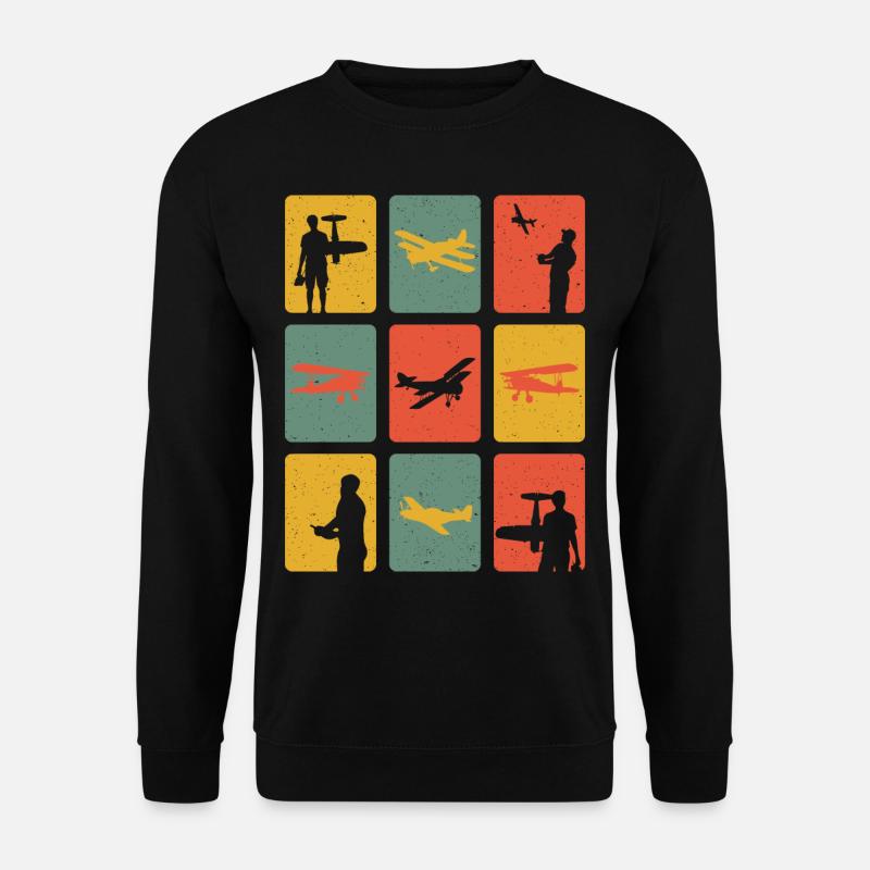 Retro Modellflug Modellflieger Modell - Sweat-shirt Unisexe - noir
