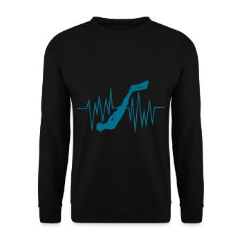 Apnoetauchers Apnoet immersion - Sweat-shirt Unisexe - noir - Devant - Alina (178cm) & Michal (187cm)