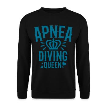 Apnea Diving Queen Freediver Apnea Diver - Unisex Sweatshirt - black - Front - Alina (178cm) & Michal (187cm)