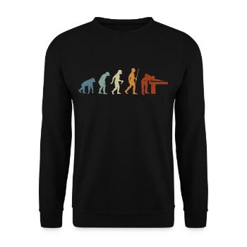 Billiards Evolution Billiard Player Retro Billiard - Unisex Pullover - Schwarz - Vorne - Alina (178cm) & Michal (187cm)