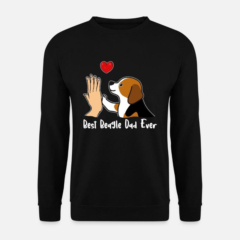 Best Beagle Dad Ever Best Dog Dad Ever Dog Heart - Unisex Pullover - Schwarz