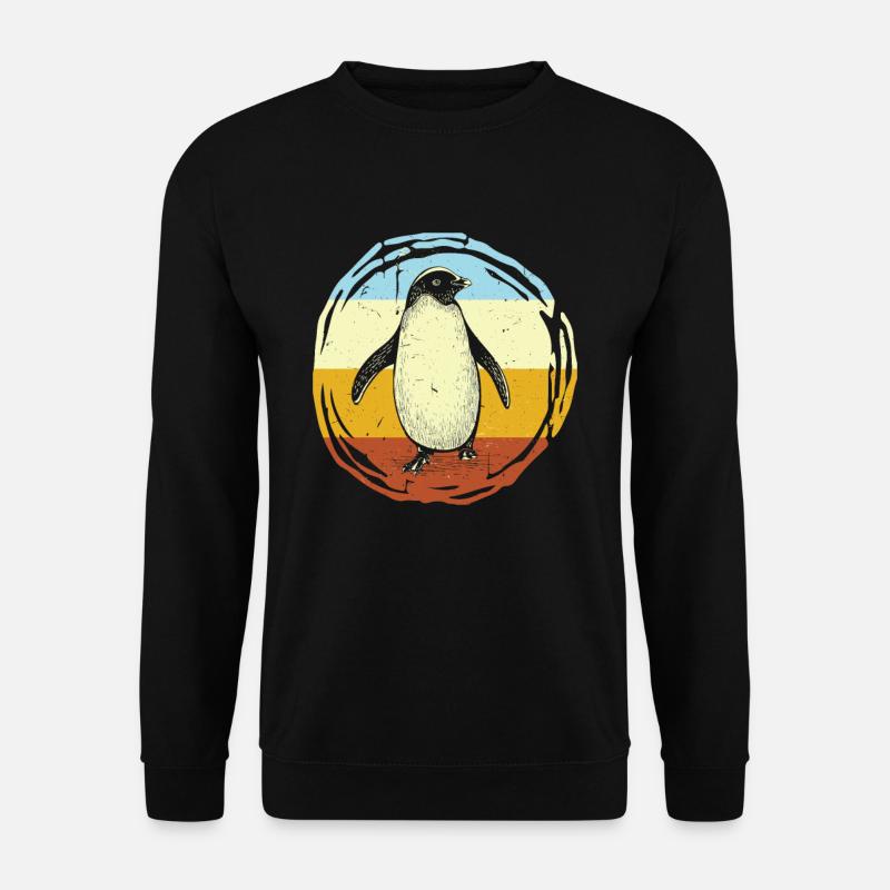Retro Penguin - Sweat-shirt Unisexe - noir