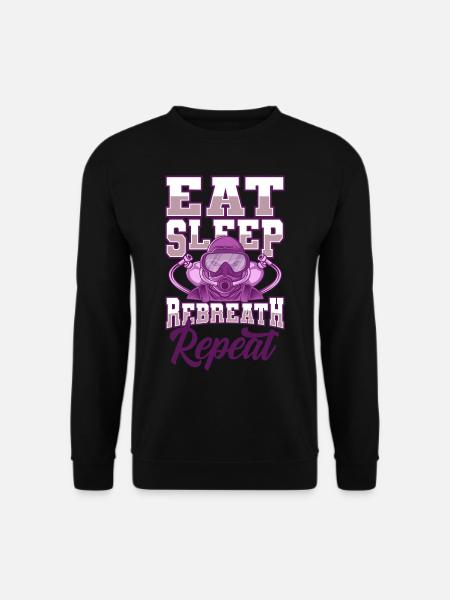 Eat Sleep Repeat Tec Diver Berufstaucher - Unisex Pullover - Schwarz