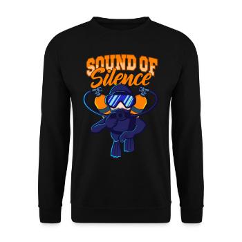 Sound of Silence Tec Diver Berufstaucher - Unisex Pullover - Schwarz - Vorne - Alina (178cm) & Michal (187cm)