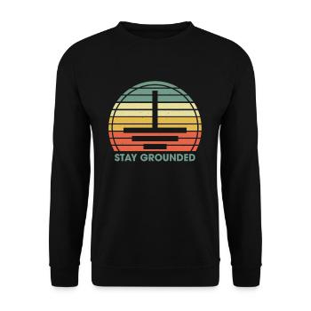 Stay Grounded Lineman Electrician Electrical - Unisex Pullover - Schwarz - Vorne - Alina (178cm) & Michal (187cm)