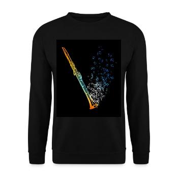 Clarinet Vintage Musical Notes Music Clarinetist - Unisex Sweatshirt - black - Front - Alina (178cm) & Michal (187cm)