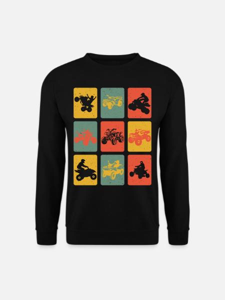 Quad Retro - Unisex Pullover - Schwarz