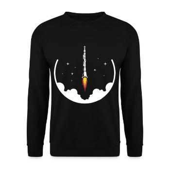 Clarinet Rocket Musical Instrument Clarinets - Unisex Sweatshirt - black - Front - Alina (178cm) & Michal (187cm)