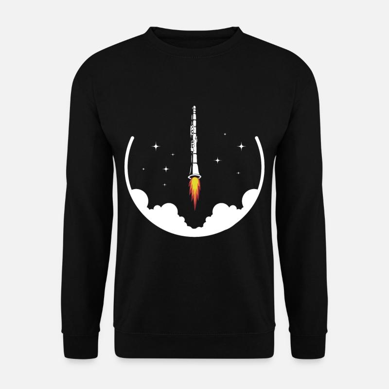 Clarinet Rocket Musical Instrument Clarinets - Unisex Sweatshirt - black
