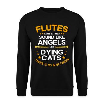 Flûte - Sweat-shirt Unisexe - noir - Devant - Alina (178cm) & Michal (187cm)