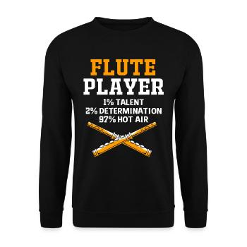 Flûte - Sweat-shirt Unisexe - noir - Devant - Alina (178cm) & Michal (187cm)