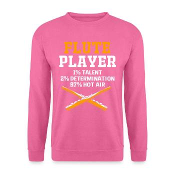 Flöte - Unisex Pullover - Pink - Vorne