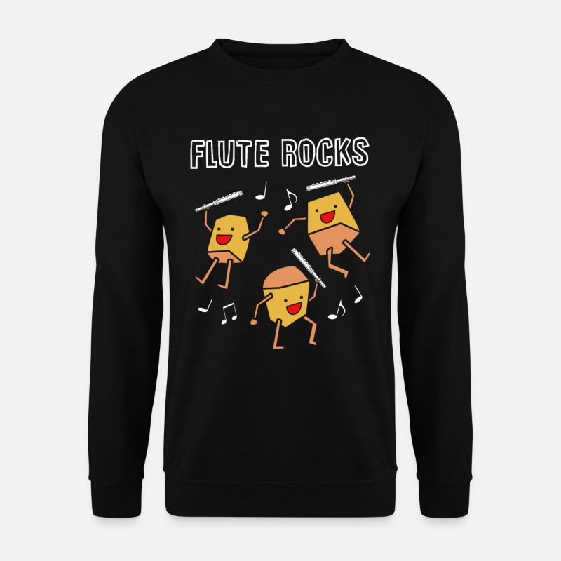 Flöte - Unisex Pullover - Schwarz