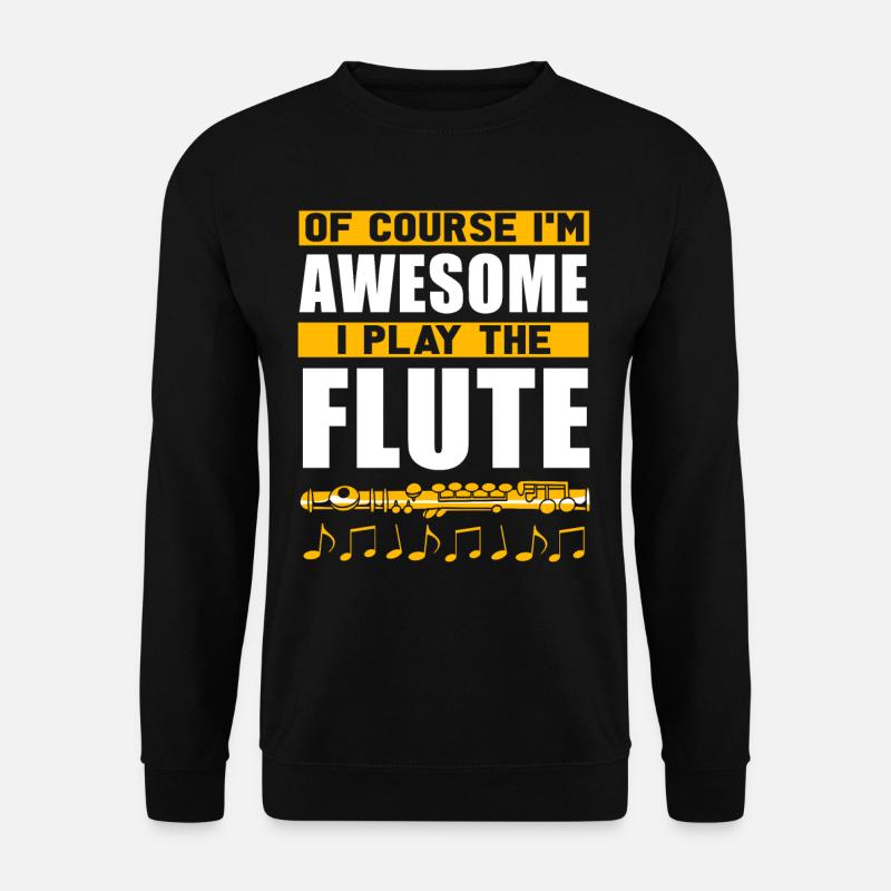 Flöte - Unisex Pullover - Schwarz