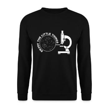 Enjoy The Little Things Microbiologie - Sweat-shirt Unisexe - noir - Devant - Alina (178cm) & Michal (187cm)