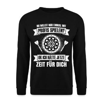 Joueurs de fléchettes Vous ne voulez jouer qu’avec des pros - Sweat-shirt Unisexe - noir - Devant - Alina (178cm) & Michal (187cm)