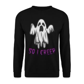 So I Creep Halloween 2021 Geist Schnelle - Unisex Pullover - Schwarz - Vorne - Alina (178cm) & Michal (187cm)