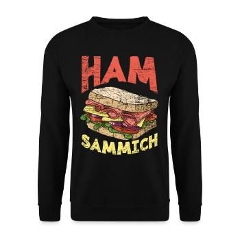 Ham Bread Funny Sandwich - Unisex Sweatshirt - black - Front - Alina (178cm) & Michal (187cm)