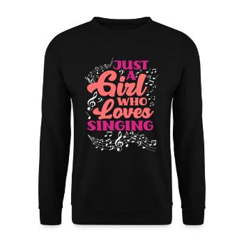 Musique Partitions Chanter Drôle - Sweat-shirt Unisexe - noir - Devant - Alina (178cm) & Michal (187cm)