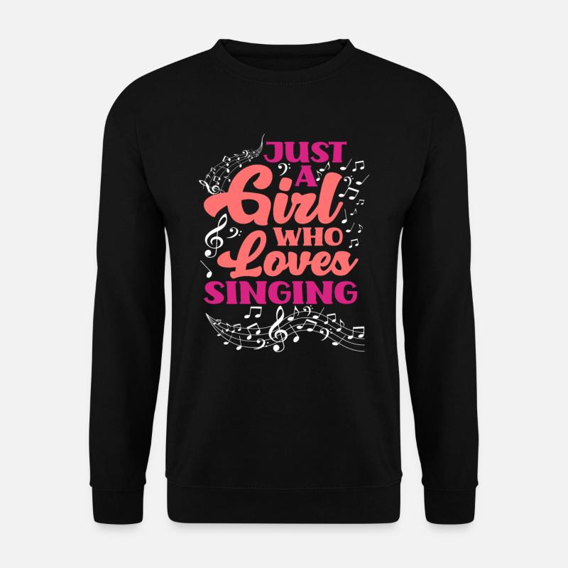 Musik Noten Singen Lustiges Singen - Unisex Pullover - Schwarz
