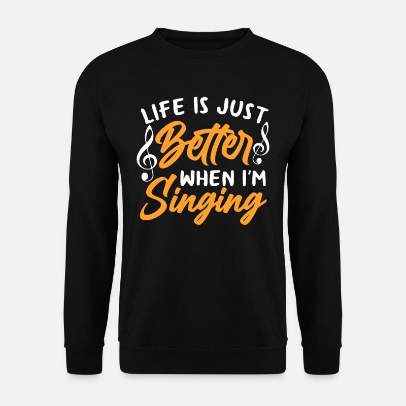 Singer Notes Pride Funny Singing - Unisex Sweatshirt - black