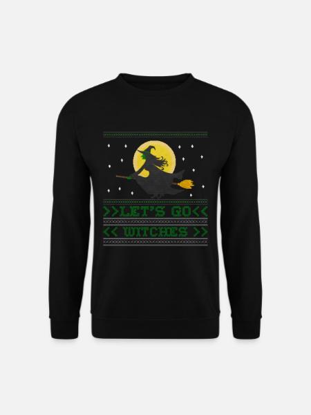Sorcière Avec le bealon Ugly Halloween 2021 Femmes Lets Go - Sweat-shirt Unisexe - noir