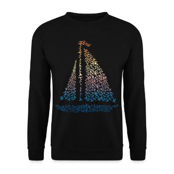 Voilier goélands voile rétro marins cadeau - Sweat-shirt Unisexe - noir - Devant - Alina (178cm) & Michal (187cm)