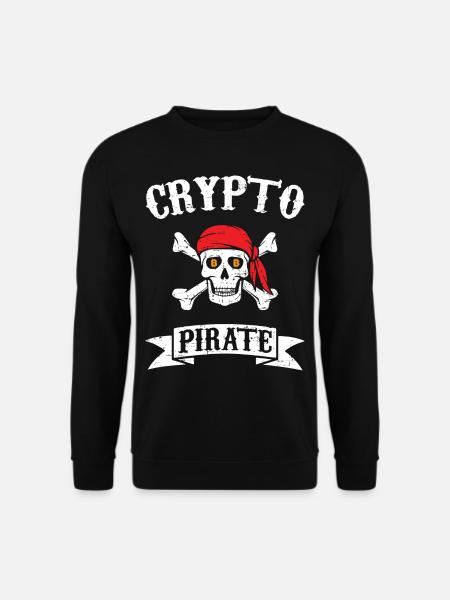 Krypto pirat Bitcoin Pirat PIRAT BTC Skull - Unisex sweater - sort