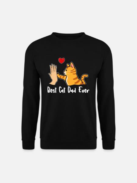 Best Cat Dad Ever - Unisex Sweatshirt - black