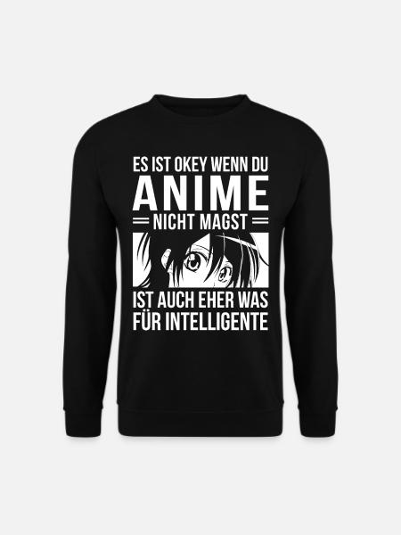 Es ist okey wenn du Anime nicht magst Otaku - Unisex Pullover - Schwarz