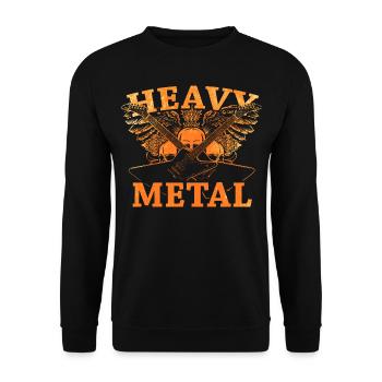 Heavy metal - Unisex Sweatshirt - black - Front - Alina (178cm) & Michal (187cm)
