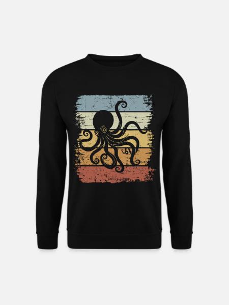 Oktopus Kraken Tentakel Tintenfisch Meer Kreatur - Unisex Pullover - Schwarz