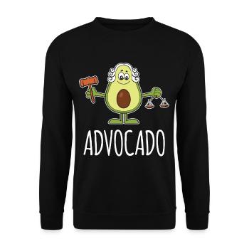 Avocado Jura ADVOCADO Student Lawyer Exam - Unisex Sweatshirt - black - Front - Alina (178cm) & Michal (187cm)
