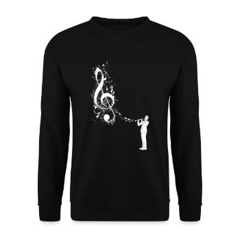 Clarinetist Musical Note Clarinet Musical Instrument - Unisex Sweatshirt - black - Front - Alina (178cm) & Michal (187cm)