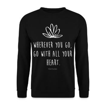 Konfuzianismus - Unisex Pullover - Schwarz - Vorne - Alina (178cm) & Michal (187cm)