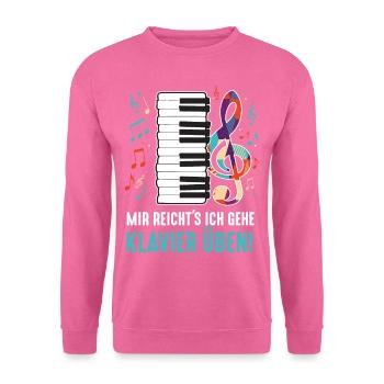 J’en ai assez Je Vais Piano Pratiquer Claviériste - Sweat-shirt Unisexe - rose - Devant